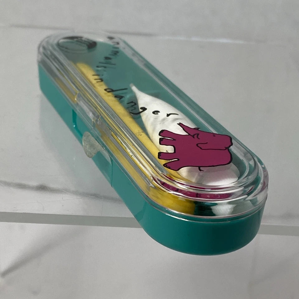 90s The Body Shop Animals in Danger vintage toothbrush and toothpaste holder